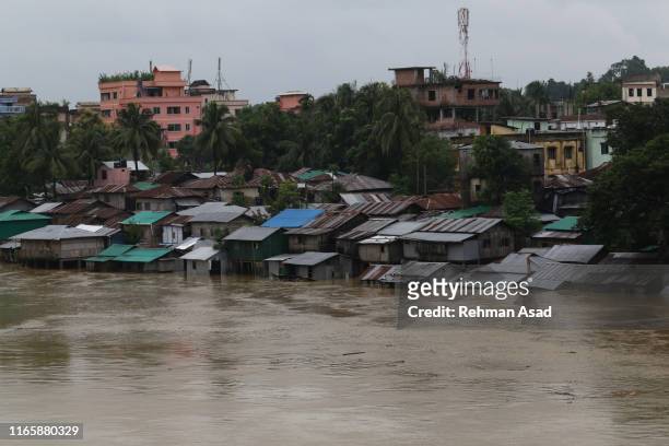 monsoon flood in bandarban, bangladesh - bangladeshisk kultur bildbanksfoton och bilder