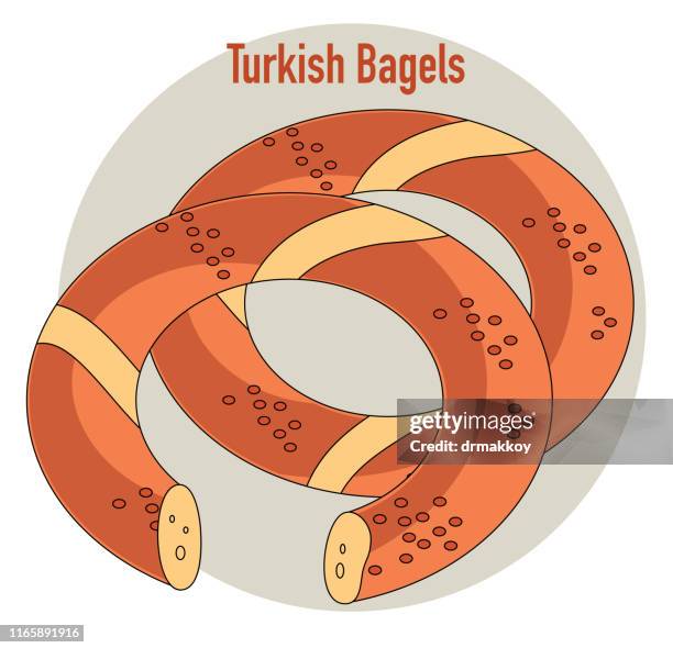 turkish bagel and tea - black tea stock illustrations