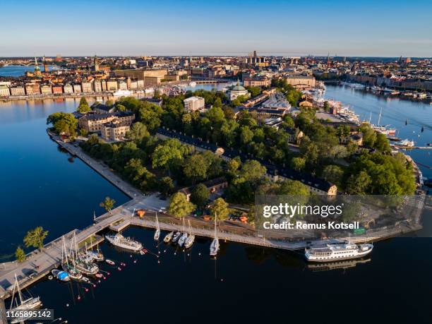 flygvy över stockholm - stockholm bildbanksfoton och bilder