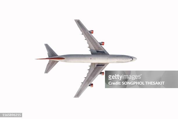 airplane is on a white background./clipping path - overhead objects bildbanksfoton och bilder