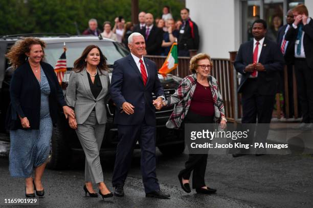 Vice President Mike Pence , arrives in Doonbeg to visit Morriseys, a seafood restaurant where he will dine with relatives including his sister Anne...