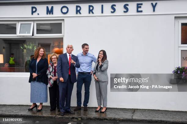 Vice President Mike Pence , arrives in Doonbeg to visit Morriseys, a seafood restaurant where he will dine with relatives including his sister Anne...