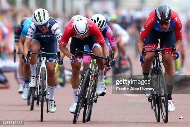 Sprint / Arrival / Kirsten Wild of The Netherlands and WNT Rotor Pro Cycling Team disqualified / Lorena Wiebes of The Netherlands and Team Parkhotel...