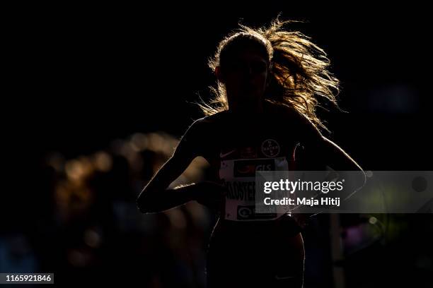 Konstanze Klosterhalfen competes during 5000m Women Final during German Athletics National Championship on August 03, 2019 at Olympiastadion in...