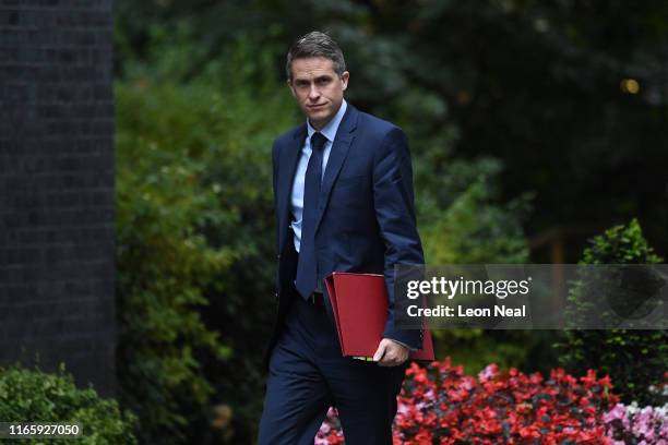 Secretary of State for Education, Gavin Williamson arrives for a cabinet meeting at Downing Street on September 4, 2019 in London, England. Last...