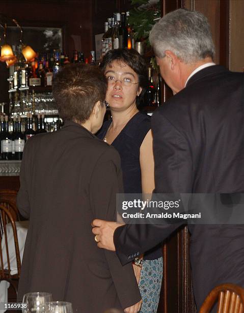 Kyoko Cox, daughter of Yoko Ono stops in for lunch at La Goulue restaurant October 3, 2001 in New York City.