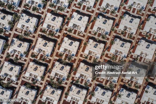 housing development from drone point of view, lanzarote - repetición fotografías e imágenes de stock