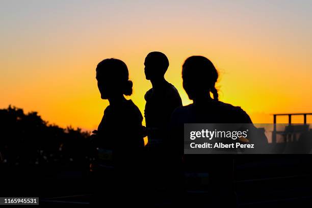 Runners compete during the Athletics Australia Half Marathon Championships on August 04, 2019 in Sunshine Coast, Australia.