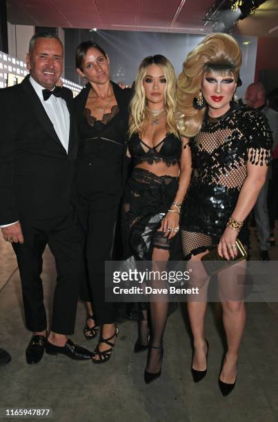 Fat Tony, Rosemary Ferguson, Rita Ora and Jodie Harsh attend the the GQ Men Of The Year Awards 2019 in association with HUGO BOSS at the Tate Modern...