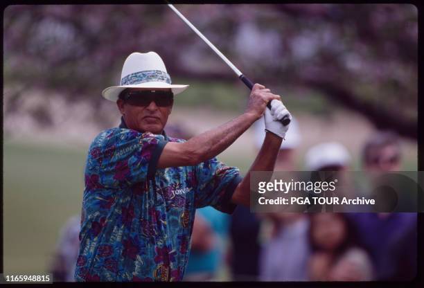 Chi Chi Rodriguez 1995 NFL Golf Classic Photo by Sam Greenwood/PGA TOUR Archive via Getty Images