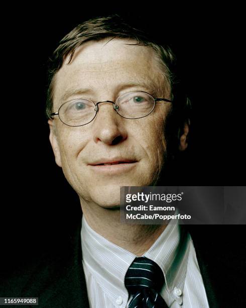 Bill Gates, founder of Microsoft, circa January 2004. Gates founded Microsoft in 1975 with Paul Allen, and it went on to become the worlds largest...