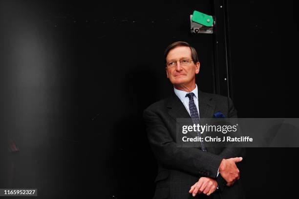 Expelled Conservative MP Dominic Grieve talks onstage at a 'Let Us Be Heard' rally as Pro-remain supporters gather in Westminster on September 4,...