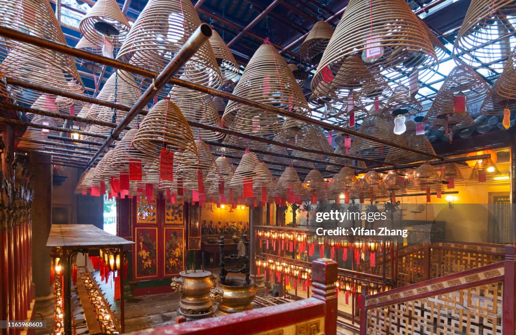 Interior view of Man Mo Temple