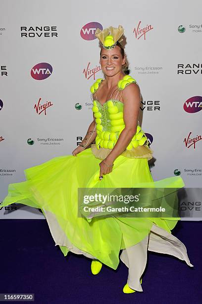 Bethanie Mattek-Sands arrives at the WTA Tour Pre-Wimbledon Party at The Roof Gardens, Kensington on June 16, 2011 in London, England.