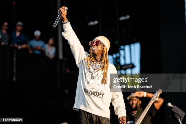 Lil Wayne performs at the Lollapalooza Music Festival at Grant Park on August 03, 2019 in Chicago, Illinois.