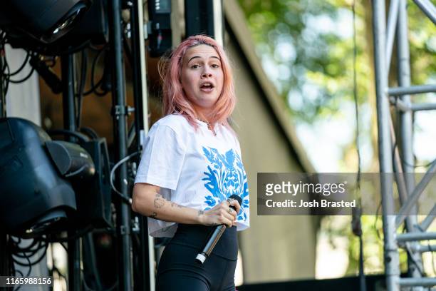 Bea Miller performs at the Lollapalooza Music Festival at Grant Park on August 03, 2019 in Chicago, Illinois.