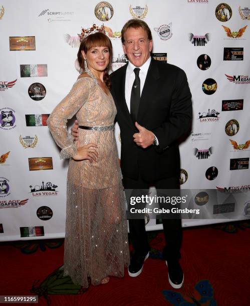 Actress Anabelle Munro and actor Jake Steinfeld attend the Action on Film MEGAFest International Film Festival at the Rio Hotel & Casino on August 3,...