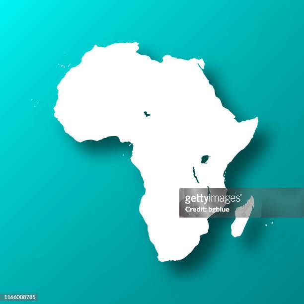 illustrations, cliparts, dessins animés et icônes de carte d'afrique sur le fond vert bleu avec l'ombre - iles de la reunion