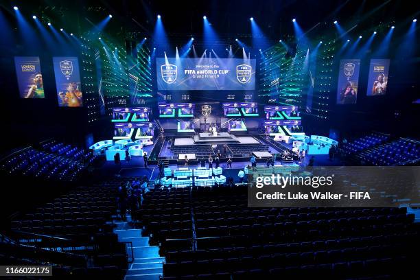 General view inside the arena during Finals day of the FIFA eWorld Cup at the O2 Arena on August 04, 2019 in London, England.