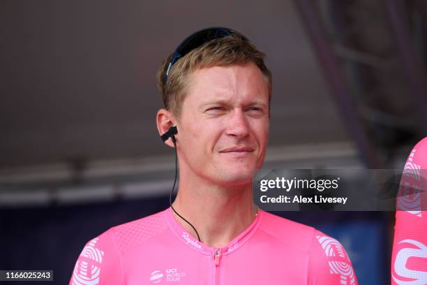 Start / Matti Breschel of Denmark and Team EF Education First / during the 8th Prudential RideLondon-Surrey Classic 2019 a 169km race from...