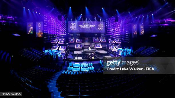 General view inside the arena during Finals day of the FIFA eWorld Cup at the O2 Arena on August 04, 2019 in London, England.