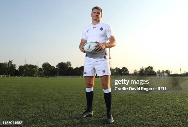 Owen Farrell, the England captain, poses for a portrait prior to the Rugby World Cup 2019 in Japan, on September 01, 2019 in Treviso, Italy.