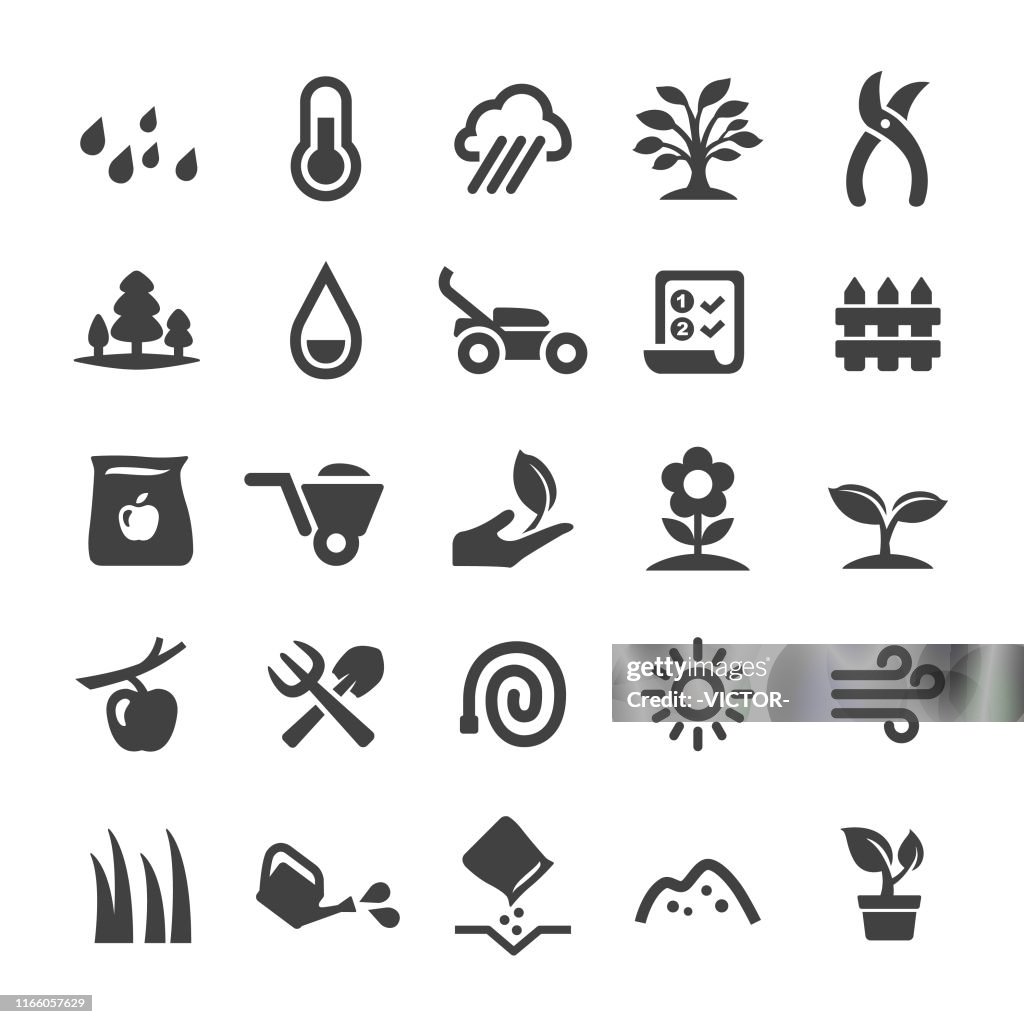 Icônes de jardinage - Série intelligente