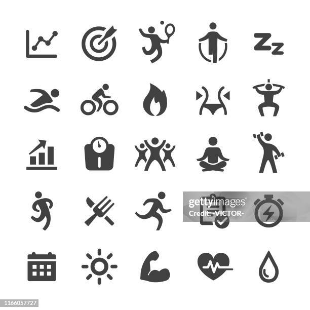 sport and activity icons - smart series - bathroom scales stock illustrations
