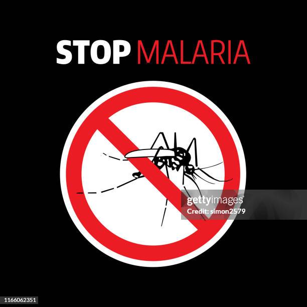 stop mosquito and malaria danger warning signal - stop mosquitos stock illustrations