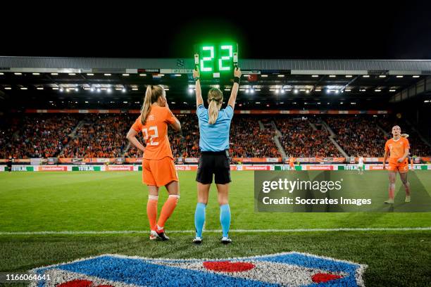 Lynn Wilms of Holland Women during the EURO Qualifier Women match between Holland v Turkey at the Abe Lenstra Stadium on September 3, 2019 in...