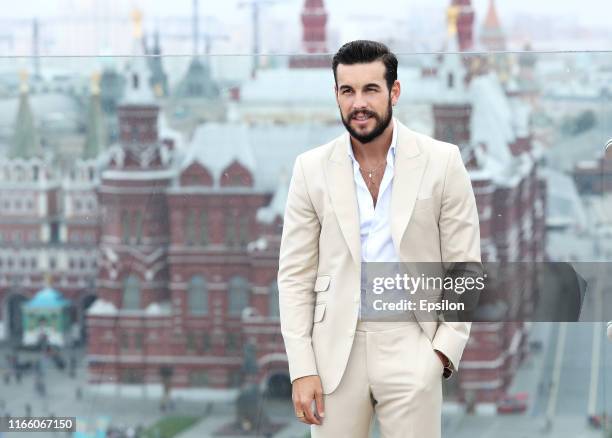 Spanish actor Mario Casas attends the 'Instinct' TV serial photocall on the roof of The Ritz-Carlton on September 5, 2019 in Moscow, Russia.