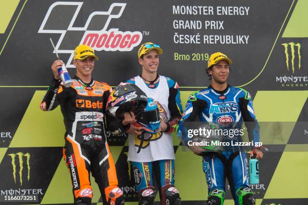 Fabio Di Giannantonio of Italy and +Ego Speed Up, Alex Marquez of Spain and EG 0,0 Marc VDS and Enea Bastianini of Italy and Italtrans Racing Team...