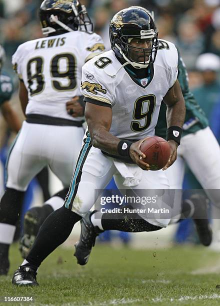 Jaguars quarterback David Garrard during the game between the Philadelphia Eagles and the Jacksonville Jaguars at Lincoln Financial Field in...