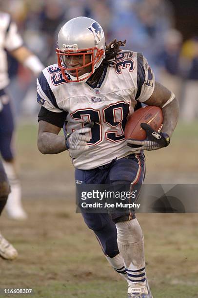 New England's Laurence Maroney runs upfield versus the Tennessee Titans at LP Field, Nashville, Tennessee, December 31, 2006. The Patriots defeated...