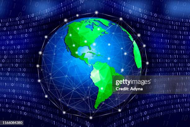 global communication network - computer code green stock illustrations
