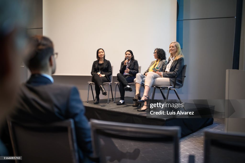 Female expert panel at launch event
