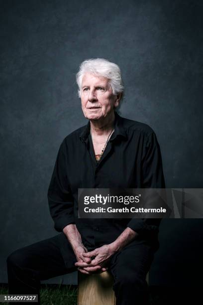 Graham Nash poses during a portrait session at the Cambridge Folk Festival 2019 at Cherry Hinton Hall on August 02, 2019 in Cambridge, England.
