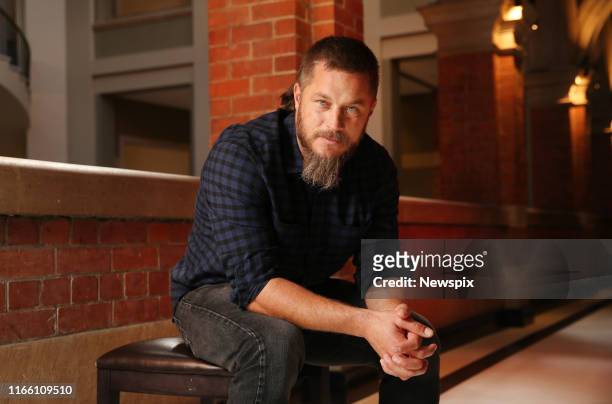 Actor Travis Fimmel, who appears in the upcoming film 'Danger Close: The Battle of Long Tan', pictured at the Intercontinental Hotel in Sydney, New...