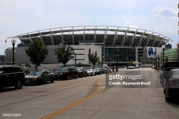 Paul Brown Stadium, home of the Cincinnati Bengals football team in Cincinnati, Ohio on July 29, 2019.