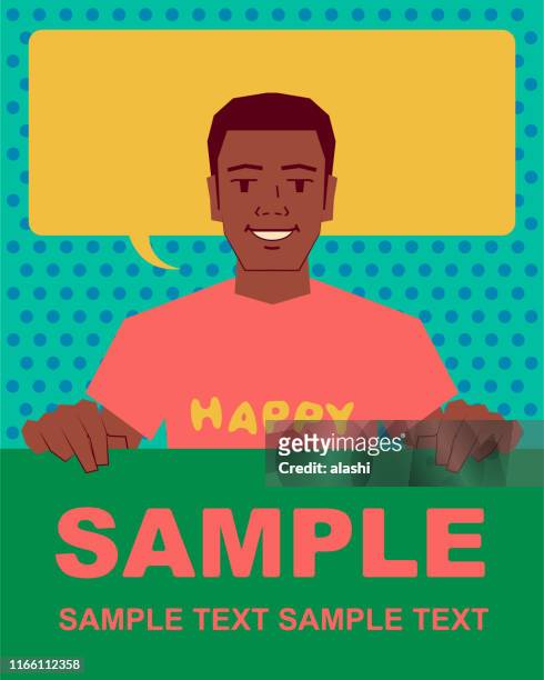 空白の看板を持つ笑顔のアフリカの民族少年 - 社会課題点のイラスト素材／クリップアート素材／マンガ素材／アイコン素材