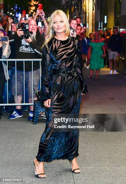 Kate Moss arrives at the Fashion Media awards cereomony on September 5, 2019 in New York City.