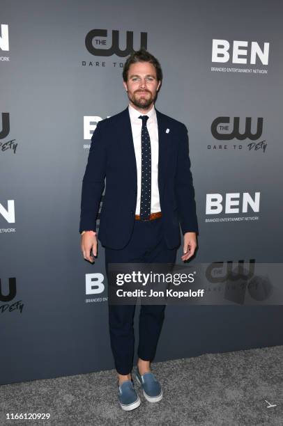 Stephen Amell attends The CW's Summer 2019 TCA Party sponsored by Branded Entertainment Network at The Beverly Hilton Hotel on August 04, 2019 in...