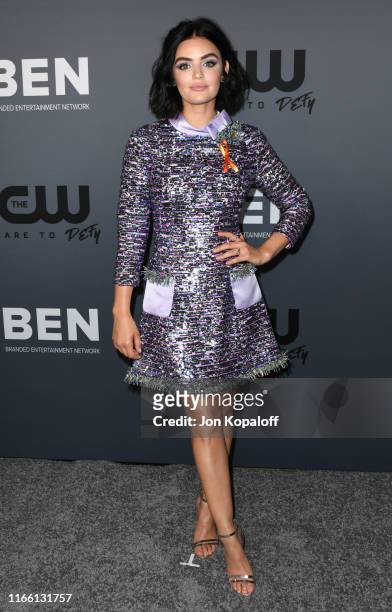 Lucy Hale attends the The CW's Summer 2019 TCA Party sponsored by Branded Entertainment Network at The Beverly Hilton Hotel on August 04, 2019 in...