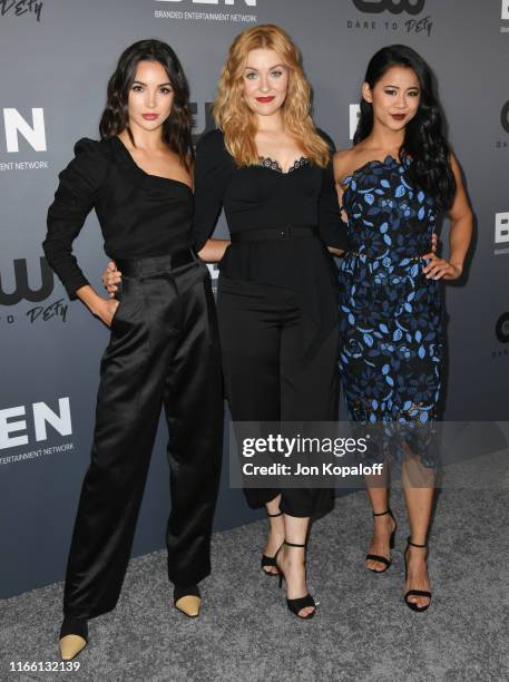 Maddison Jaizani, Kennedy McMann and Leah Lewis attend the The CW's Summer 2019 TCA Party sponsored by Branded Entertainment Network at The Beverly...