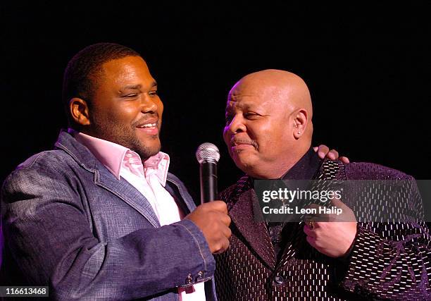 Anthony Anderson and "Spider" during Super Bowl XL - Pre-Super Bowl Event for Euro RSCG - Motown Music Fest - February 4, 2006 at Masonic Temple in...