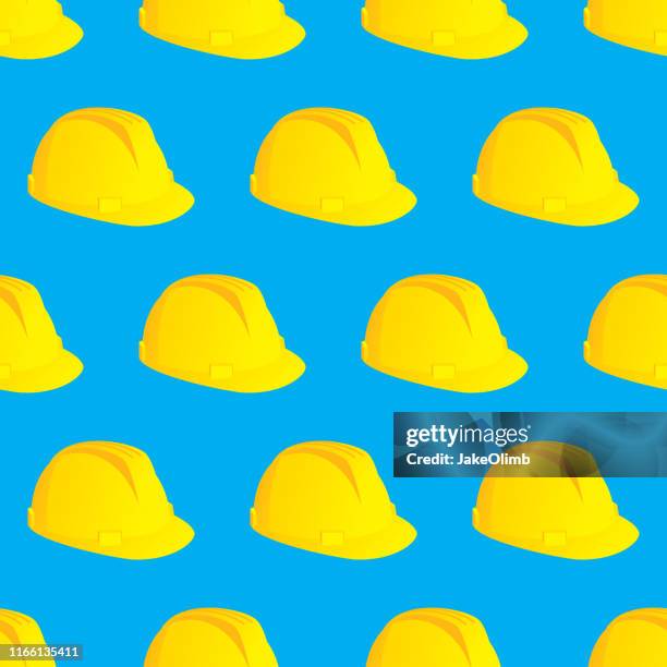 ilustraciones, imágenes clip art, dibujos animados e iconos de stock de patrón de sombrero duro - casco duro