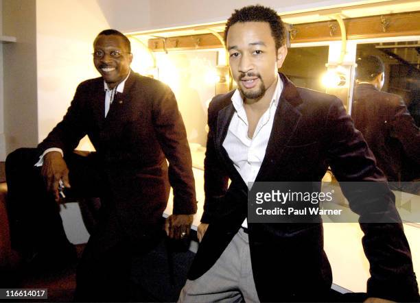 Herbert Strather and John Legend during Super Bowl XL - Pre-Super Bowl Event for Euro RSCG - Motown Music Fest - February 4, 2006 at Masonic Temple...