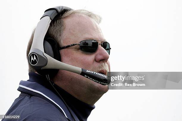 Seattle head coach Mike Holmgren looks on during the Seahawks win December 18 at the Coliseum, in Nashville, Tennessee. Seattle defeated Tennessee...