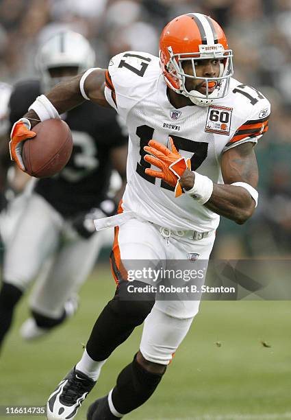 Browns receiver Braylon Edwards had 6 receptions for 75 total yards as the Cleveland Browns defeated the Oakland Raiders by a score of 24 to 21 at...