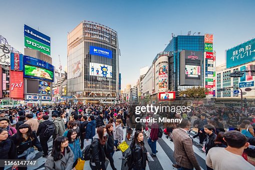 混雑した東京渋谷クロッシングジャパン 混雑した東京渋谷クロッシングジャパン